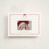 "lovely holiday" - Holiday Birth Announcement Cards in Crimson by Grae - Front