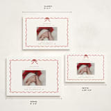 "lovely holiday" - Holiday Birth Announcement Cards in Crimson by Grae - Formats Available