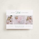 "Christmas Baby" - Holiday Birth Announcement Cards in Forest by Jen Banks - Front