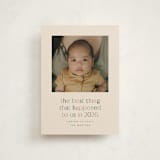 "the best thing" - Holiday Birth Announcement Cards in Teal by Ellen Schlegelmilch - Front