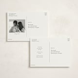 "Merrier This Year" - Holiday Birth Announcement Cards in Toffee by Everett Paper Goods - Back of Card Options