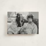 "Extra Cheer" - Holiday Birth Announcement Cards in Snow by fatfatin - Front