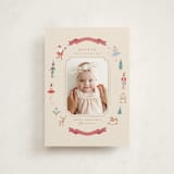 "Festive Dreams" - Holiday Birth Announcement Cards in Halo by Teju Reval - Front