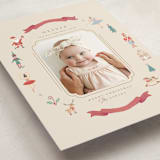 "Festive Dreams" - Holiday Birth Announcement Cards in Halo by Teju Reval - Detail