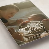 "Our Merry Little Christmas" - Holiday Birth Announcement Cards in Sugar by Jenna Holcomb - Detail