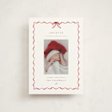 "lovely holiday" - Holiday Birth Announcement Cards in Crimson by Grae - Front