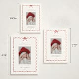 "lovely holiday" - Holiday Birth Announcement Cards in Crimson by Grae - Formats Available