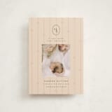 "first christmas monogram" - Holiday Birth Announcement Cards in Blush by Ellen Schlegelmilch - Front
