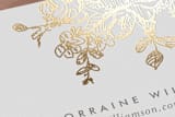 "Gold Sketched" - Business Cards in Cream by Phrosné Barwood - Detail