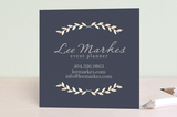 "Pretty Ink Wreath" - Business Cards in Sky by Blustery August - Front