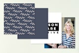 "Pretty Ink Wreath" - Business Cards in Sky by Blustery August - Back of Card Options