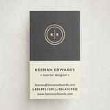 "Circle Circle Dot" - Business Cards in Charcoal by Olivia Raufman - Front