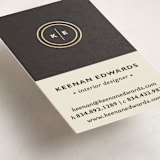 "Circle Circle Dot" - Business Cards in Charcoal by Olivia Raufman - Detail