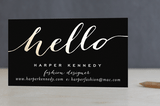 "Chic Black and Gold" - Business Cards in Midnight by Hooray Creative - Front