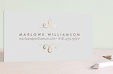 "The Most Simple" - Business Cards in Gold by Phrosné Barwood - Front
