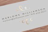 "The Most Simple" - Business Cards in Gold by Phrosné Barwood - Detail