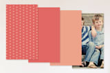 "Oh So Peachy Polkadot" - Business Cards in Coral by Hanke Arkenbout - Back of Card Options