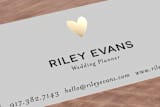 "Have A Heart" - Business Cards in Gold by Sarah Wrede - Detail