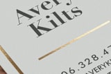 "Bold Foil Frame" - Business Cards in Spearmint by Iwona K - Detail