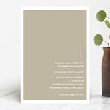 "Bisect" - Baptism and Christening Invitations in Leather by Marabou Design - Front