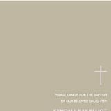 "Bisect" - Baptism and Christening Invitations in Leather by Marabou Design - Detail