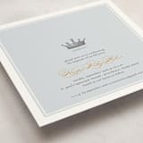 "Our Little Prince" - Baptism and Christening Invitations in Argonaut by Katie Beth Owens - Detail