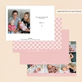"Delicate Cross" - Baptism and Christening Invitations in Bubblegum by Susan Asbill - Back of Card Options