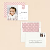"Delicate Cross" - Baptism and Christening Invitations in Bubblegum by Susan Asbill - Assembled