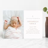 "cross" - Baptism and Christening Invitations in Blush by Morgan Kendall - Front