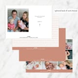 "cross" - Baptism and Christening Invitations in Blush by Morgan Kendall - Back of Card Options