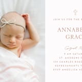 "cross" - Baptism and Christening Invitations in Blush by Morgan Kendall - Detail