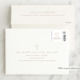 "cross" - Baptism and Christening Invitations in Blush by Morgan Kendall - FREE Recipient Addressing
