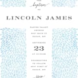 "Water drops" - Baptism and Christening Invitations in Powder Blue by Michelle Taylor - Detail