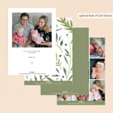 "Cheerful Blessing" - Baptism and Christening Invitations in Lime by Morgan Ramberg - Back of Card Options