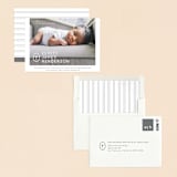 "Simply Modern Cross" - Baptism and Christening Invitations in Slate by Drango Design - Assembled