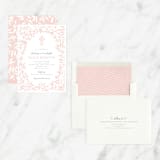 "Blessed Laurels" - Baptism and Christening Invitations in Blush by Paula Pecevich - Assembled