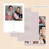 "Primavera" - Baptism and Christening Invitations in Peony by Nicoletta Savod - Back of Card Options