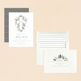 "Foliage Cross" - Baptism and Christening Invitations in Eucalyptus by Hudson meet Rose - Assembled