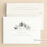 "Foliage Cross" - Baptism and Christening Invitations in Eucalyptus by Hudson meet Rose - FREE Recipient Addressing