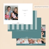 "Bloom" - Baptism and Christening Invitations in Bluebird by Heather Cairl - Back of Card Options