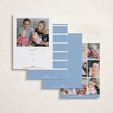 "Stitched Frame" - Baptism and Christening Invitations in Sky by Nicole Walsh - Back of Card Options