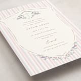 "Vintage Whimsy" - Baptism and Christening Invitations in Peony by Corinne Malesic - Detail