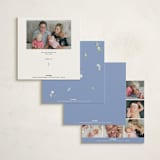 "Sweethearts" - Baptism and Christening Invitations in Periwinkle by Design Lotus - Back of Card Options