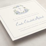 "Sweethearts" - Baptism and Christening Invitations in Periwinkle by Design Lotus - Detail