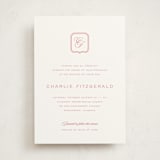 "Bowery" - Baptism and Christening Invitations in Rose by Megan Davis - Front
