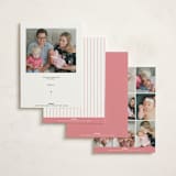 "Bowery" - Baptism and Christening Invitations in Rose by Megan Davis - Back of Card Options