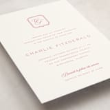 "Bowery" - Baptism and Christening Invitations in Rose by Megan Davis - Detail