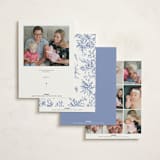 "Dreamy Toile" - Baptism and Christening Invitations in Blueberry by Teju Reval - Back of Card Options