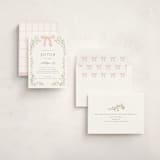 "Dainty Garden" - Baptism and Christening Invitations in Blush by Paper Raven Co. - Assembled