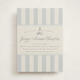 "On Board" - Baptism and Christening Invitations in Sailor by Stephanie Hawkes - Front
